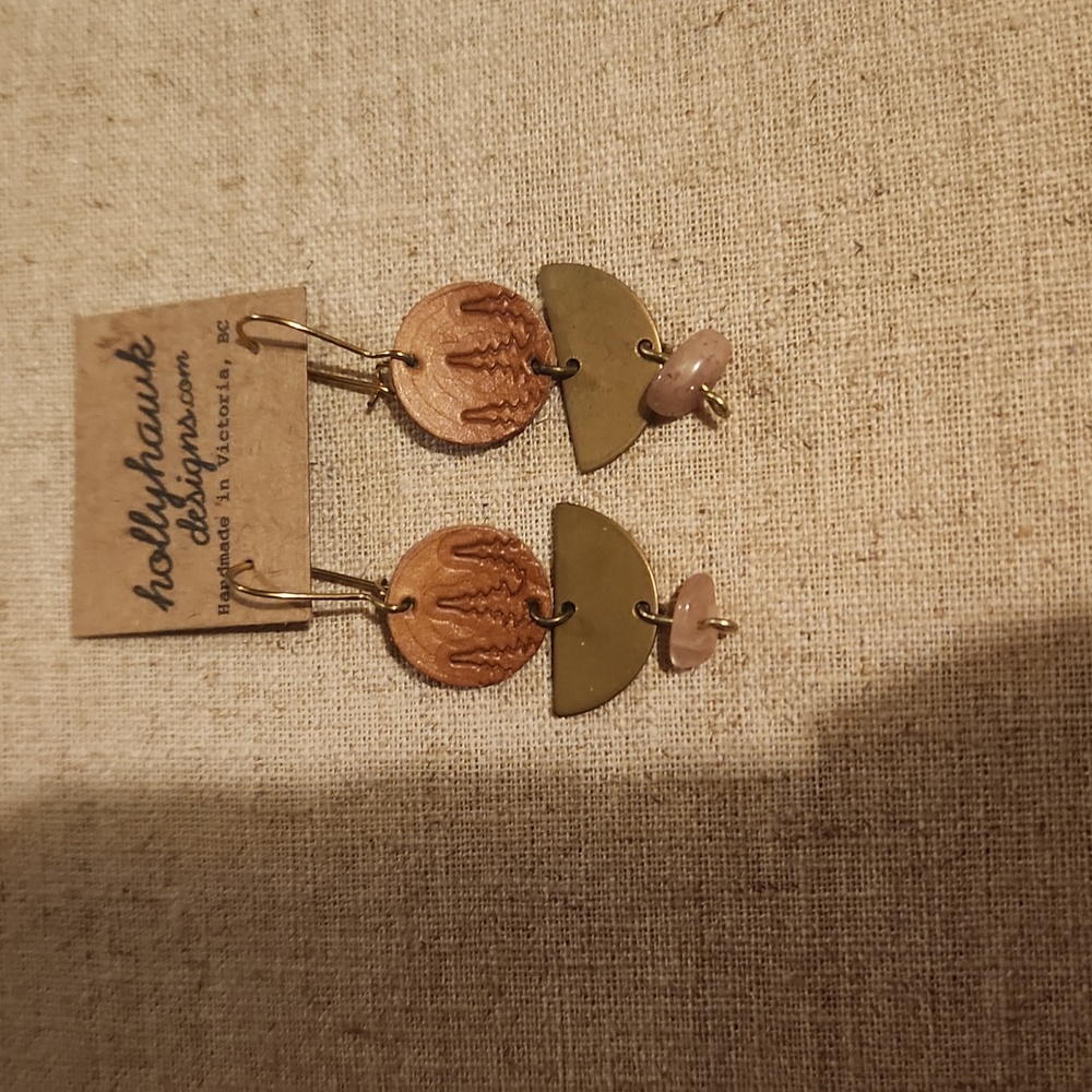 💍 ** BUY ONE GET ONE FREE **  Handmade hollyhawk designs earrings
